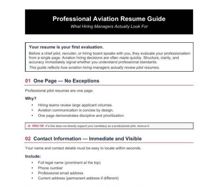 FlightHired Resume Guide